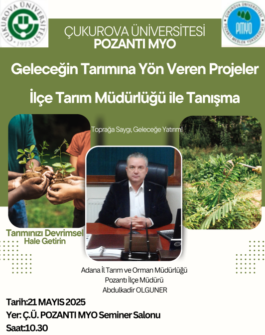 İlçe Tarım Müdürlüğü İle Tanışma Etkinliği